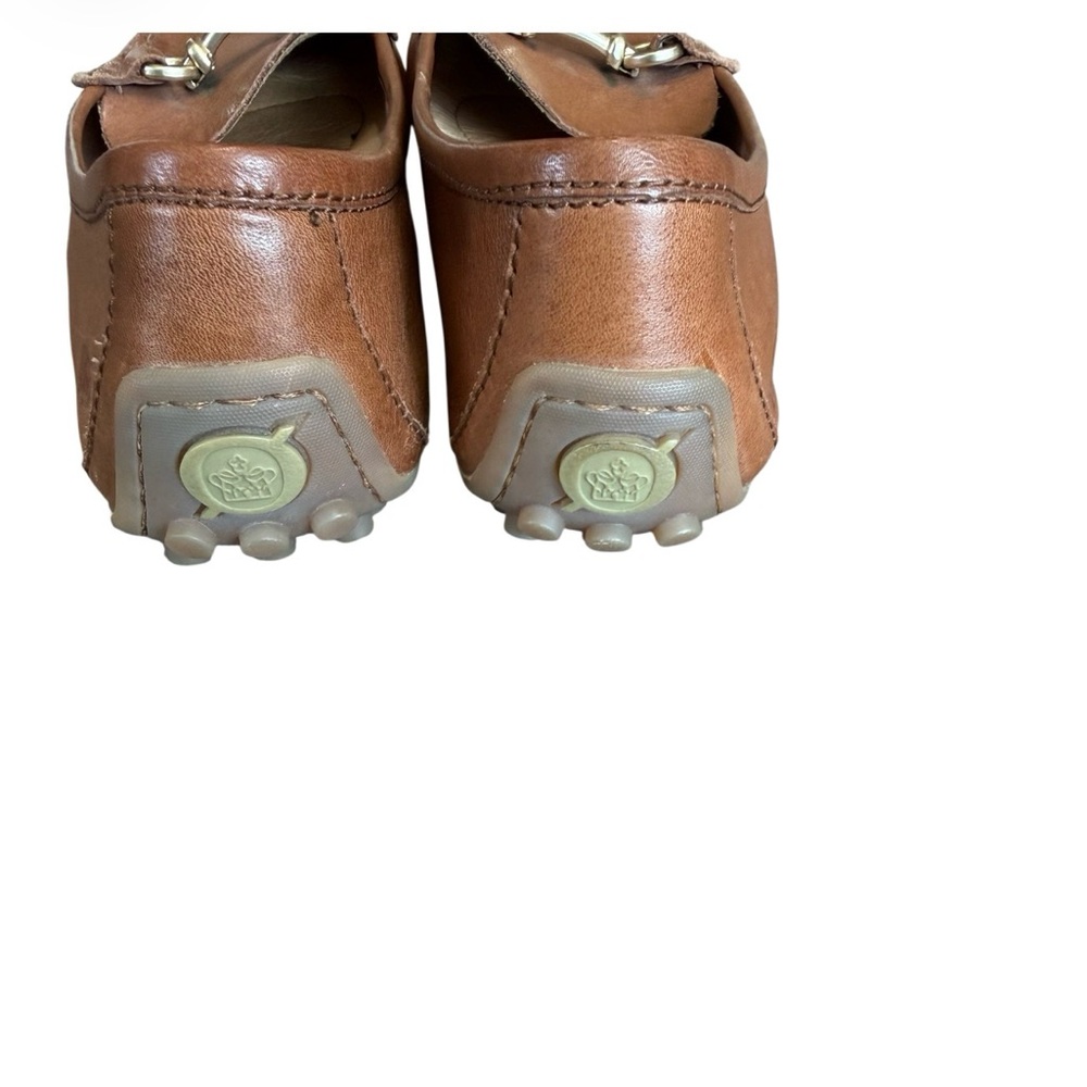 Born Brown Leather Driving Loafers 7.5 Horsebit Comfort Flats - Picture 4 of 10